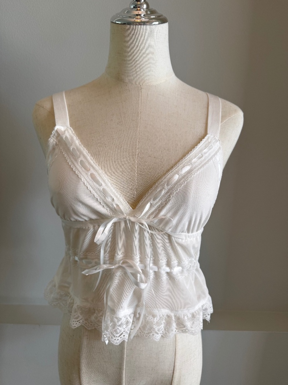 NWT Edikted Sheer Ribbon Camisole